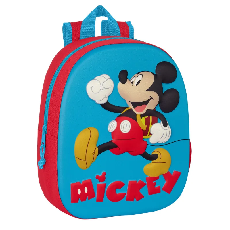 Skolas soma Mickey Mouse Clubhouse 3D 27 x 33 x 10 cm Sarkans Zils